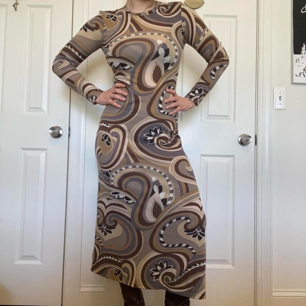 Zara “nordi babe” long sleeve dress